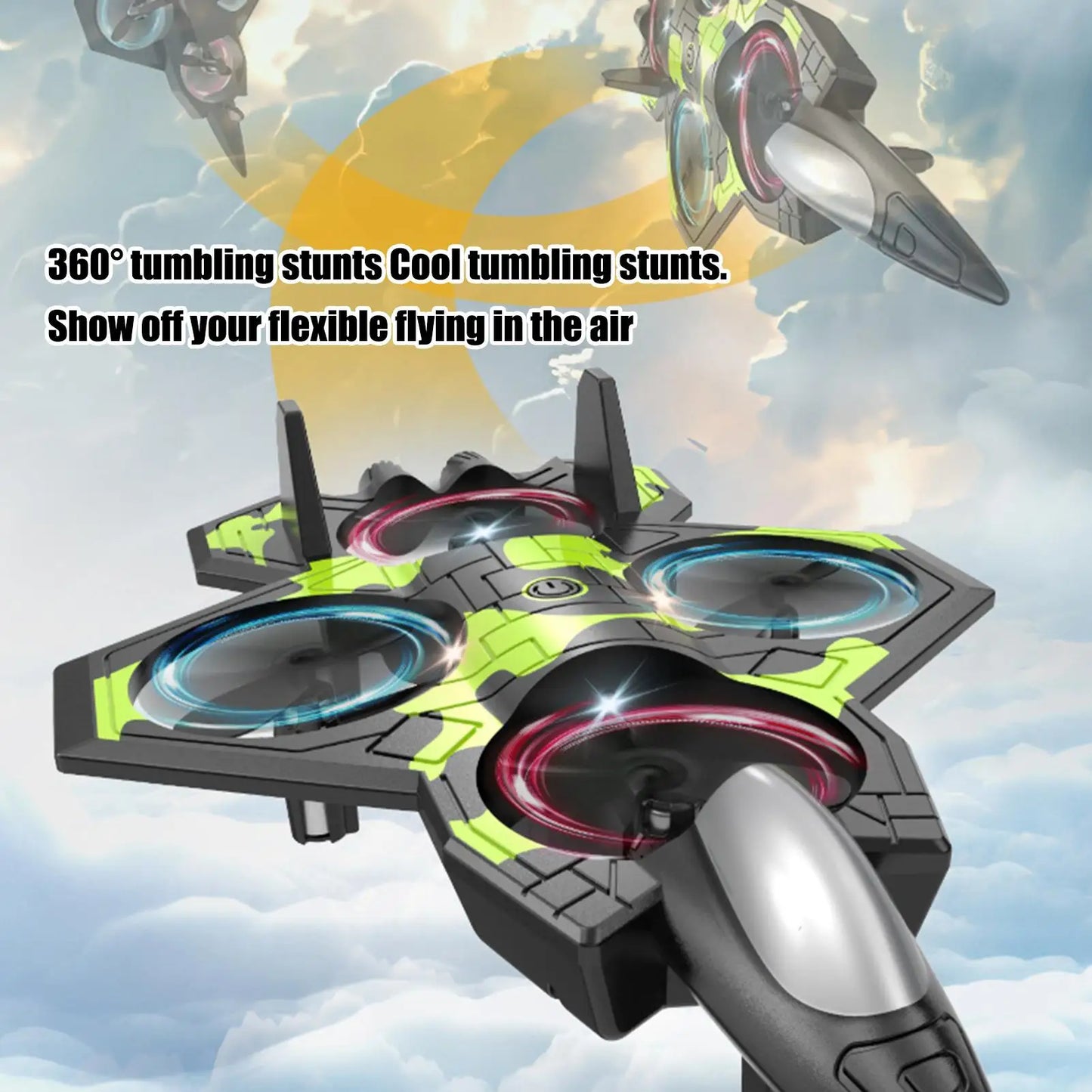 RC Plane Remote Control Airplane For Adults 2.4Ghz Stunt Roll Fighter Outdoor Games Flying Toys For Adults Girls Boys Beginners