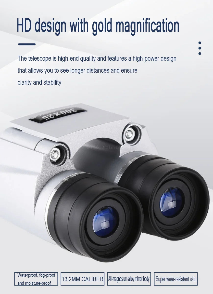50000M Telescope Auto Focus 500X25 Powerful Binoculars Long Range Professional Mini Portable HD Waterproof Monocular