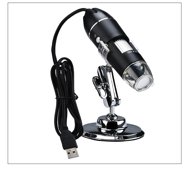 1600X 1000X USB Microscope Handheld Portable Digital Microscope USB Interface Electron Microscopes with 8 LEDs with Bracket