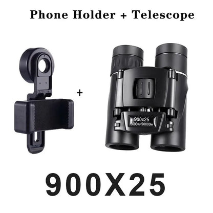 900*25 Binoculars - HD High Power Professional Handheld, Portable for Outdoor Use with Phone Photography Function