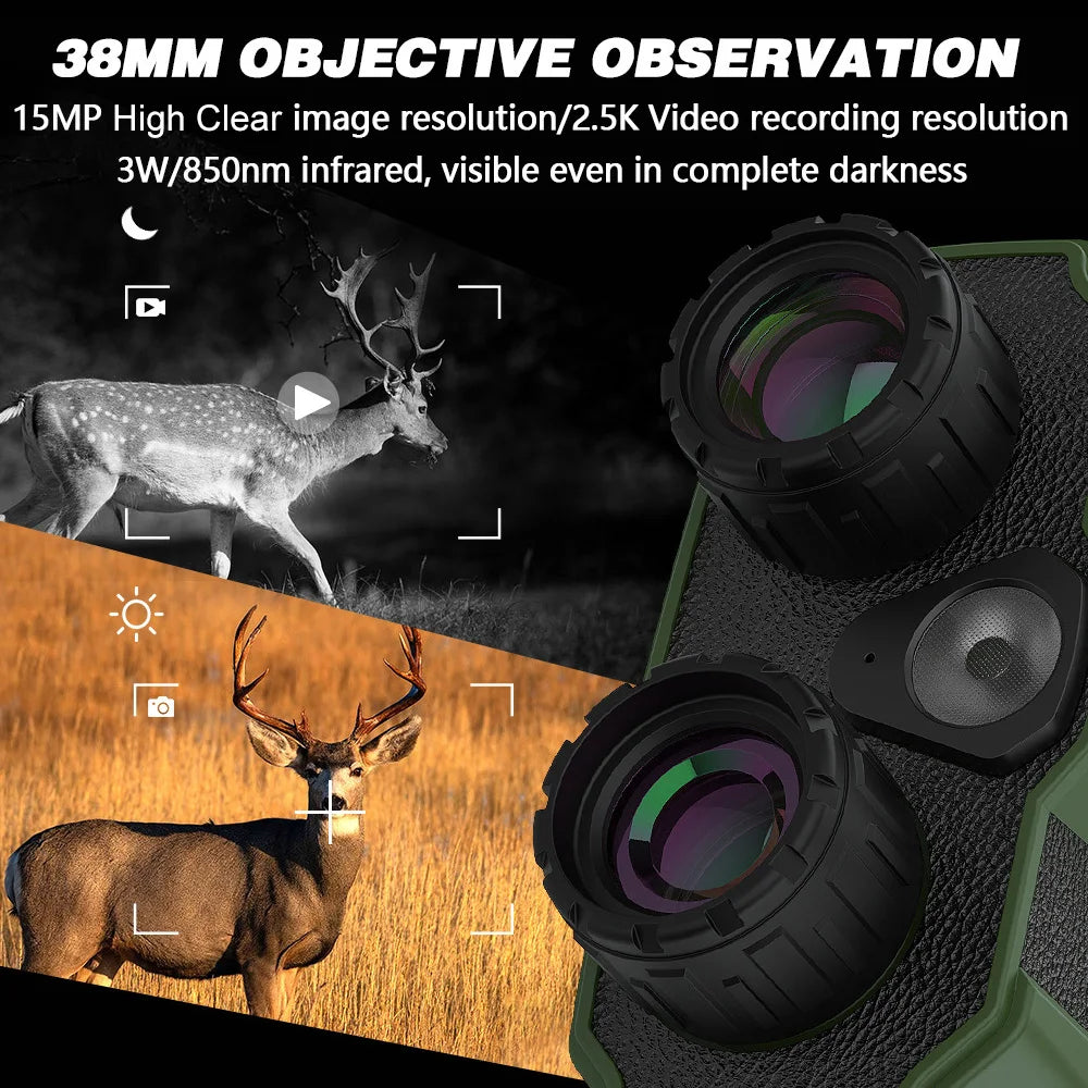 Night Vision Binoculars for Adults with Full Color Night Vision Backlit Buttons 4x Optical Zoom 8x Digital Zoom 250-300m Viewing