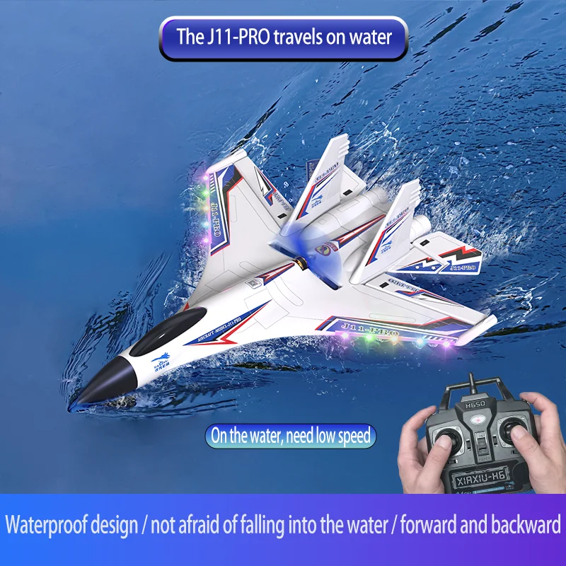 New Rc Plane J-11pro Remote Control Aircraft Brushless Motor Six Channel Waterproof Aircraft Electric Model Aircraft Toy Gift