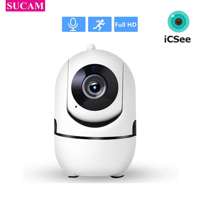 1080P HD Home Security Cameras ICSee Security Protection Indoor Wireless WIFI MINI Camera 2.4G Wi-Fi Two-Way Talk