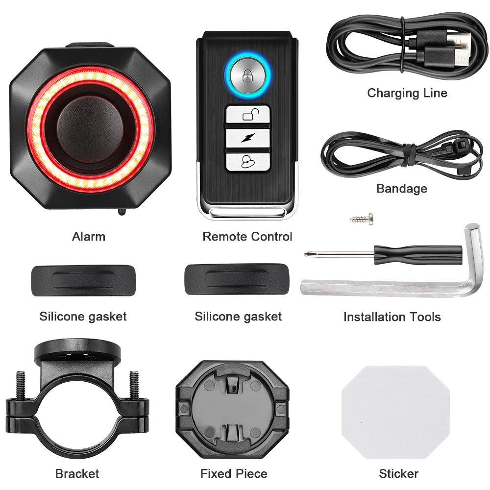 Elecpow Bicycle Alarm Wireless Waterproof Motorcycles Scooter Bike  Anti theft Alarm Security Protection Vibration Burglar Alarm
