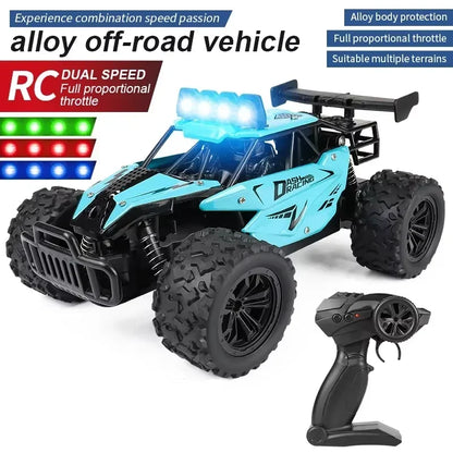 Remote Control Car RC Drift Racing 1:16 Vehicle Off Road Alloy 2.4G Radio High-Speed Trucks With LED Light Climbing Gift Kid Toy