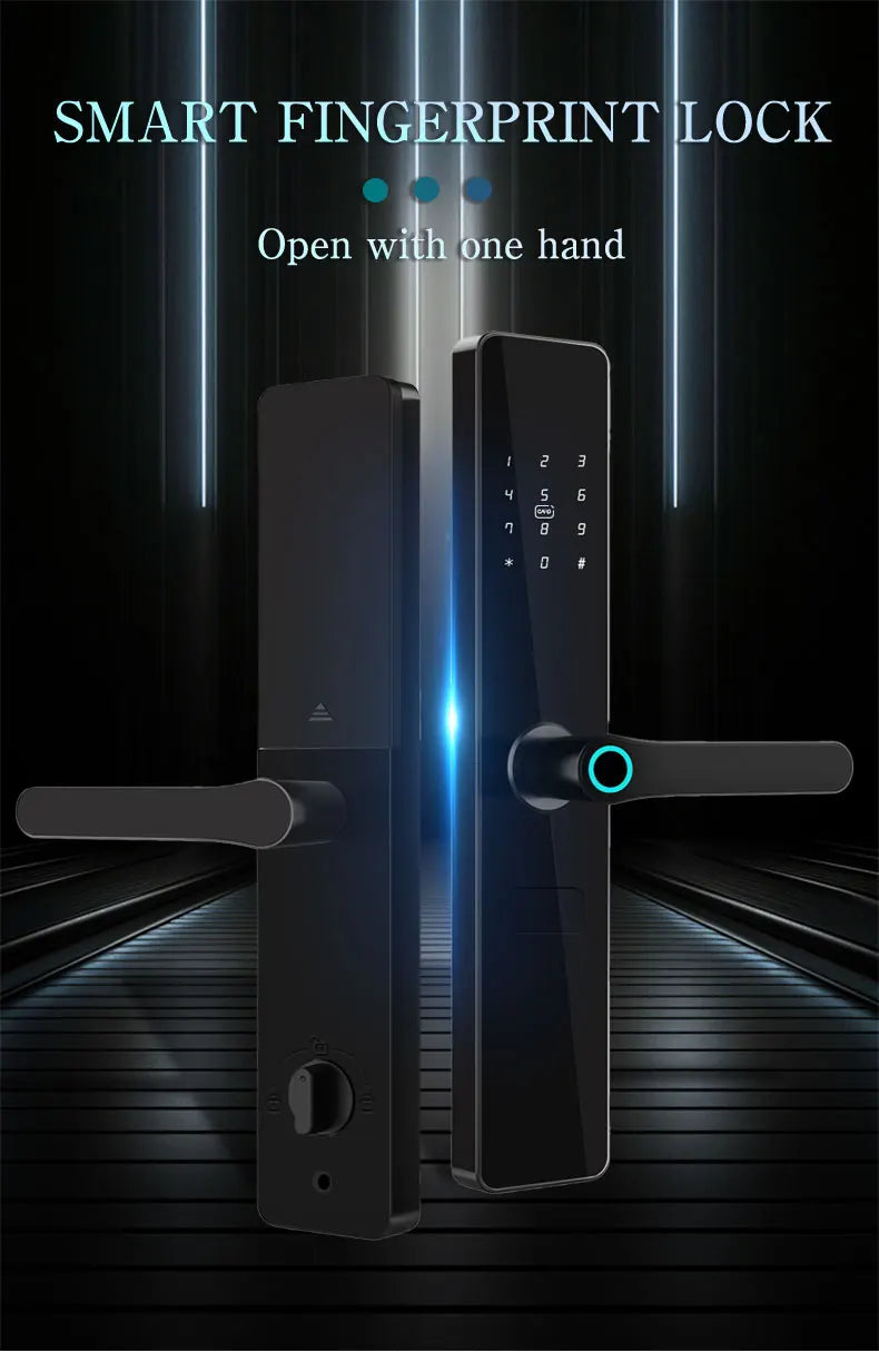 Smart Door Lock TTLock Blue Tooth Digital Electronic Biometric Fingerprint Locks Extra-long Standby Smart Home