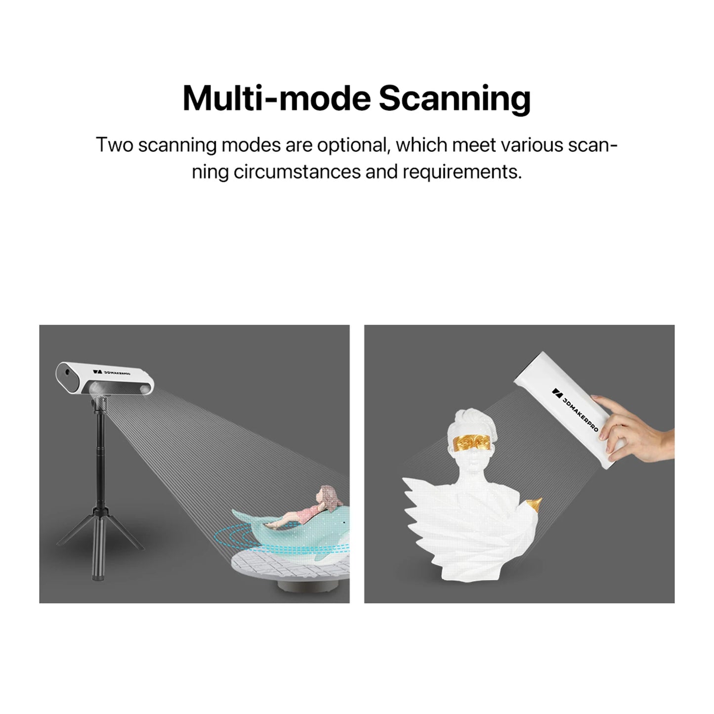 Scanner 3D com Objeto Preto, Digitalização Portátil em Grande Escala, Impressão 3D, Precisão 0,1mm, Digitalização 10FPS, Digital