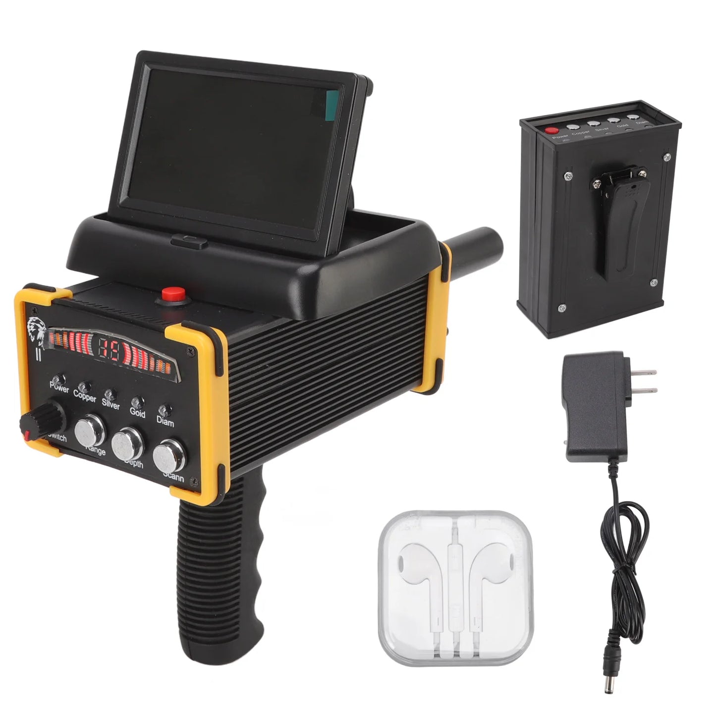 30m  Metal Detector Folding Screen Gold Finder Metal Scanner Device Search Range 1000m GR9000 Handheld Metal Detector