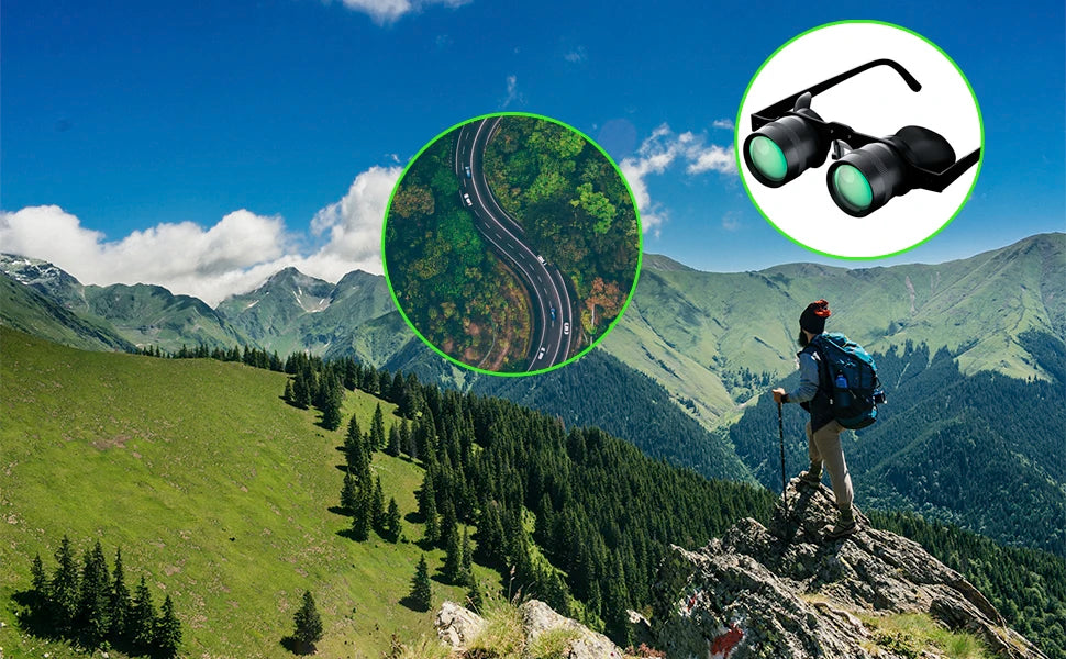 Fishing Binoculars for outdoor bird watching, fishing, sports, theater professional hands-free glasses HD portable telescope