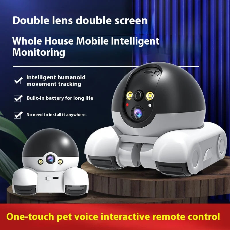 360° Smart Home Robot Security Camera Webcam Motion Detection AI Human Detection Full Color Night Vision Two-Way Audio Webcam