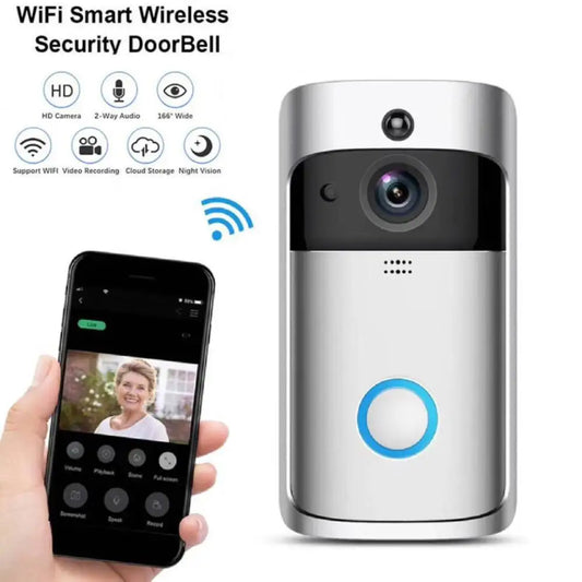 V5 pro WIFI Wireless Smart Doorbell Night VisionVoice Video Intercom Doorbell PIR Motion Detection Security Door Phone Camera