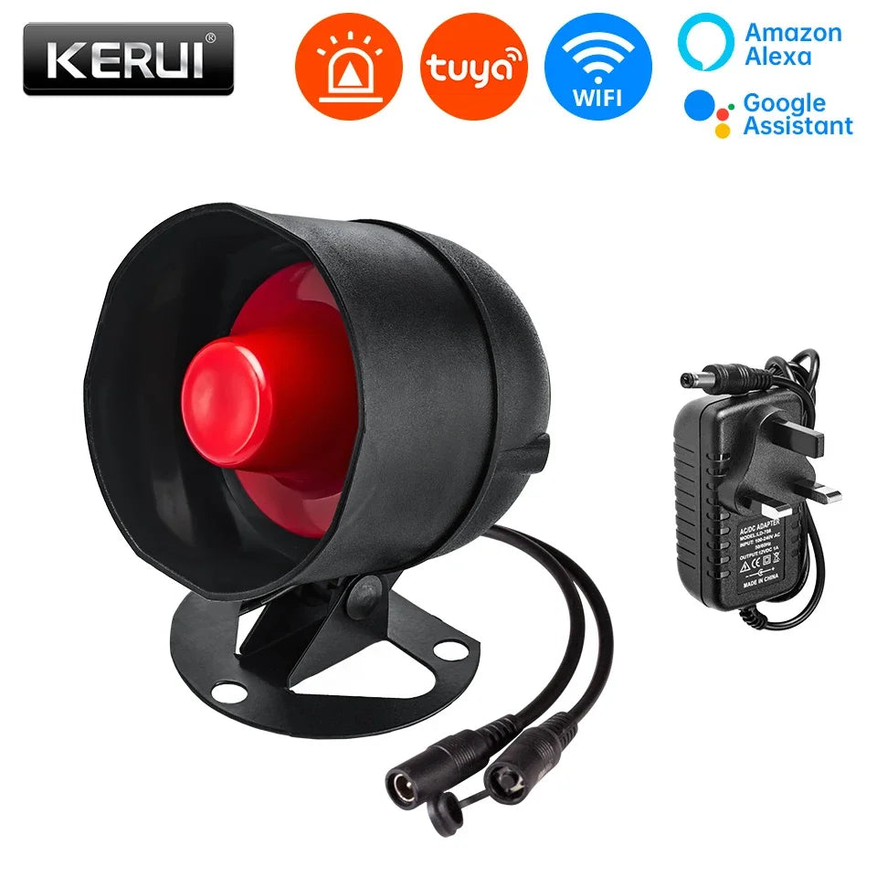 KERUI Siren Alarm System Tuya Smart WiFi 110db Loudly Speaker Alarm Burglar Home Security Alarm With Motion Door Window Sensor