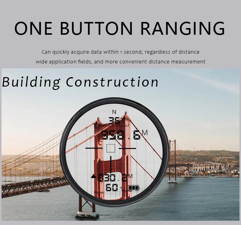 1500m Marine Binoculars for Adults 8x40 with Rangefinder and Compass IP65 Waterproof Marine UHD Binoculars Field of View 8°,