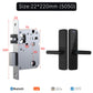 ‌MOES Smart Wooden Door Lock with Touchscreen - Bluetooth Fingerprint/Password/APP Unlock, Anti-Tamper Alarm, 6-Month Battery‌