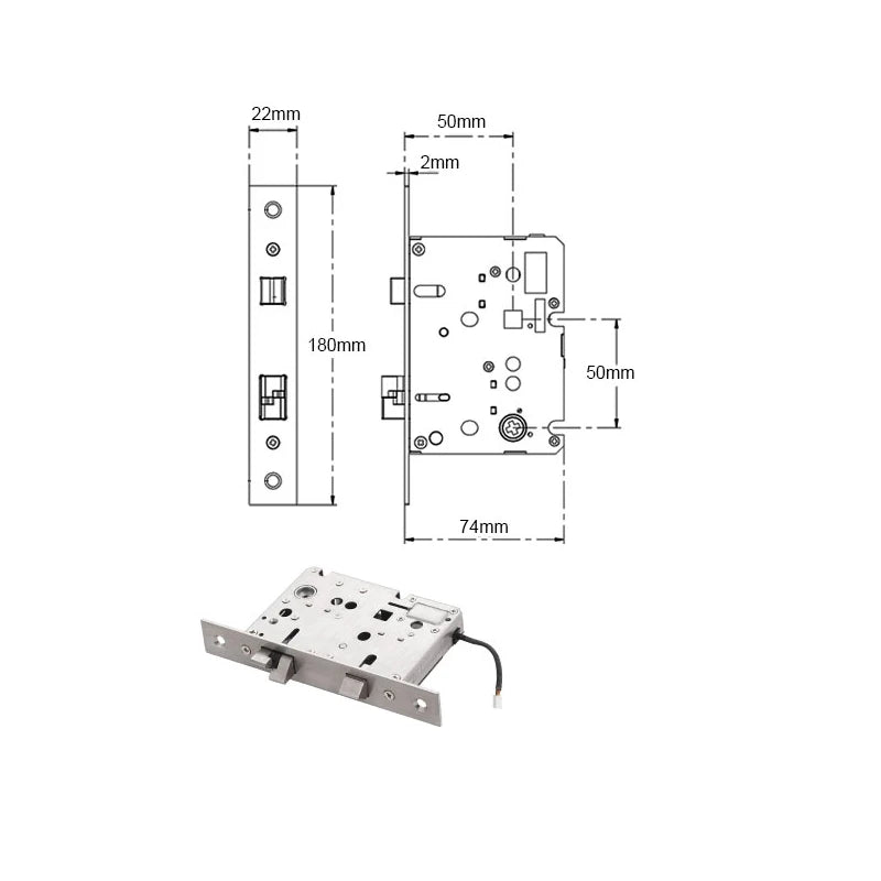 Mortise for Smart Door Lock for Wooden door/Aluminum door