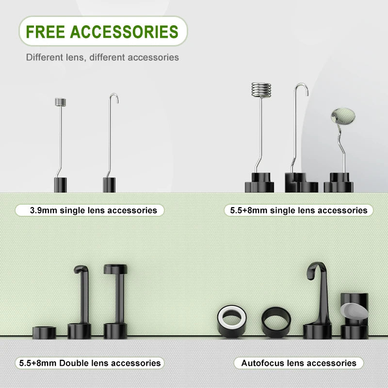 Industrial Endoscope 4.3'' IPS Screen Autofocus Camera HD1080P Single Dual Triple Lens USB Probe Car Inspection Borescope LEDs