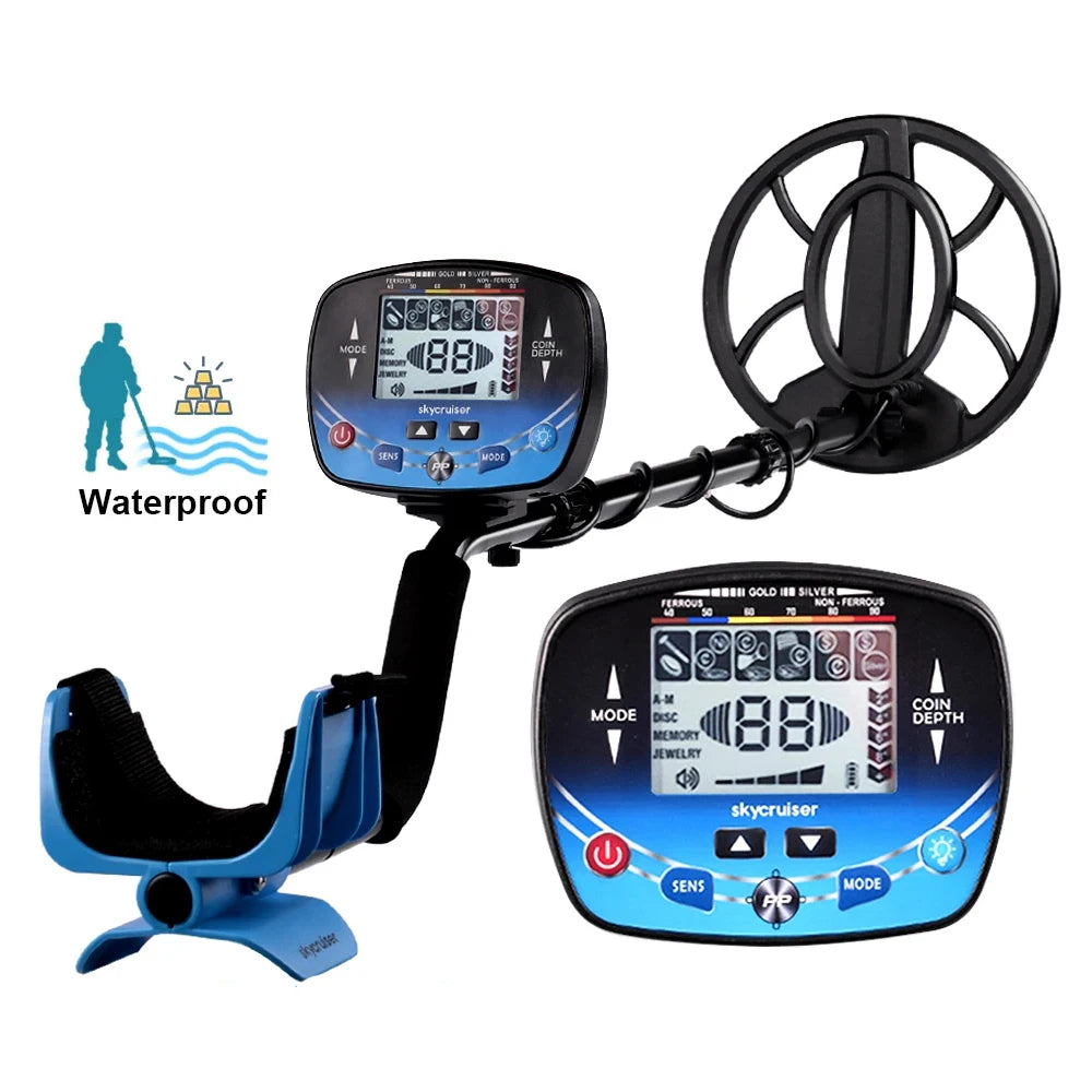 Metal Detector Underground Depth Search Finder Gold Detector Treasure Detecting Pinpointer Waterproof Coil