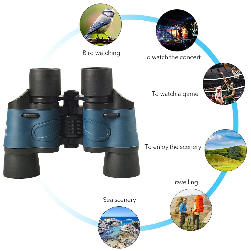 Adult high-definition binoculars with clear field of view and weak light, large bird-watching viewing glasses
