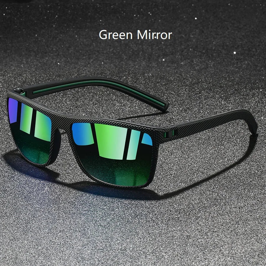 Fashion Vintage Check Pattern Polarized Sunglasses Men Women Classic Driving Fishing Square Sun Glasses Man Retro Eyewear UV400