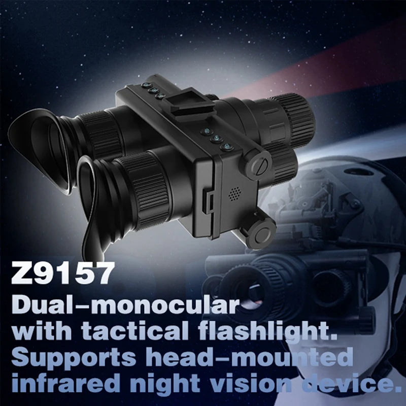 4K 40MP Head Mounted Telescope Goggles 8X Zoom Infrared Night Vision Binoculars Camera For Hunting Range Tool Explorat