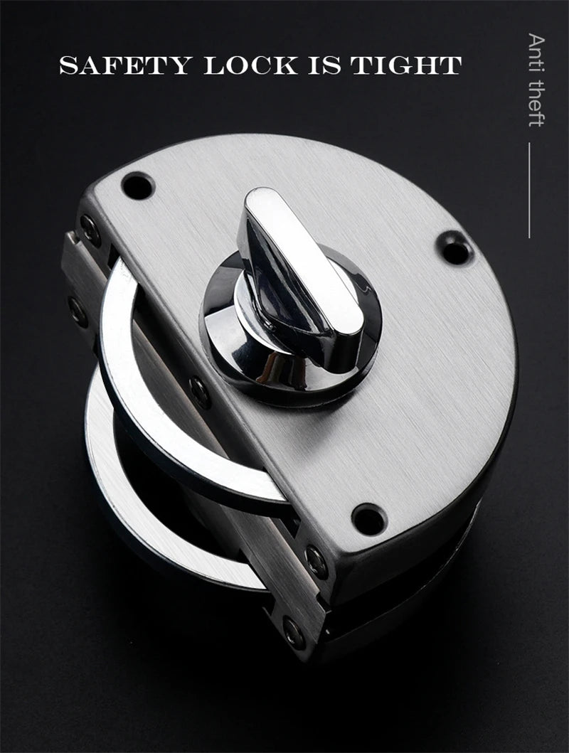 1 Set Double Open Sliding Door Lock Stainless Steel Glass Door Lock with Keys 8-12mm Safety Locks Office Glass Security Hardware