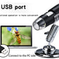 1600X 1000X USB Microscope Handheld Portable Digital Microscope USB Interface Electron Microscopes with 8 LEDs with Bracket