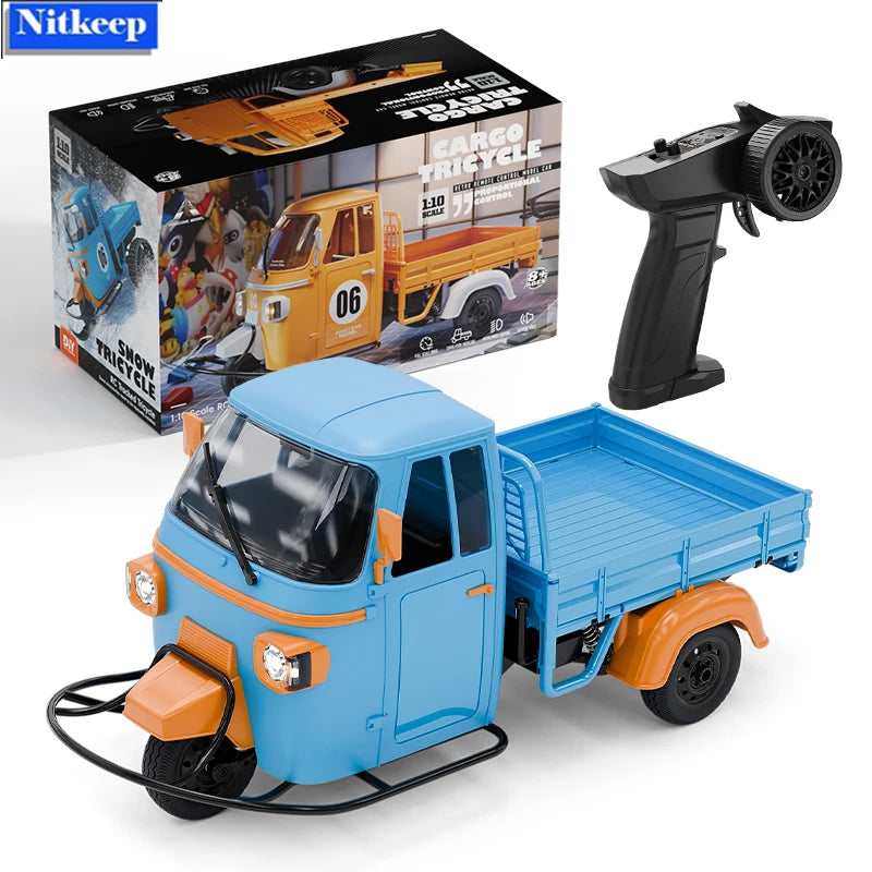 1/10 3-wheeled RC Car Rear-wheel Drive Full Scale 2.4G Radio Remote Control High-speed Racing Model Toys For Kids And Aldult