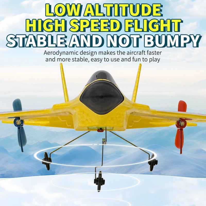 RC Plane 2.4G 2CH F22 Raptor Remote Control Flying Glider With LED Lights EPP Foam RC Airplane Toys Gifts For Children