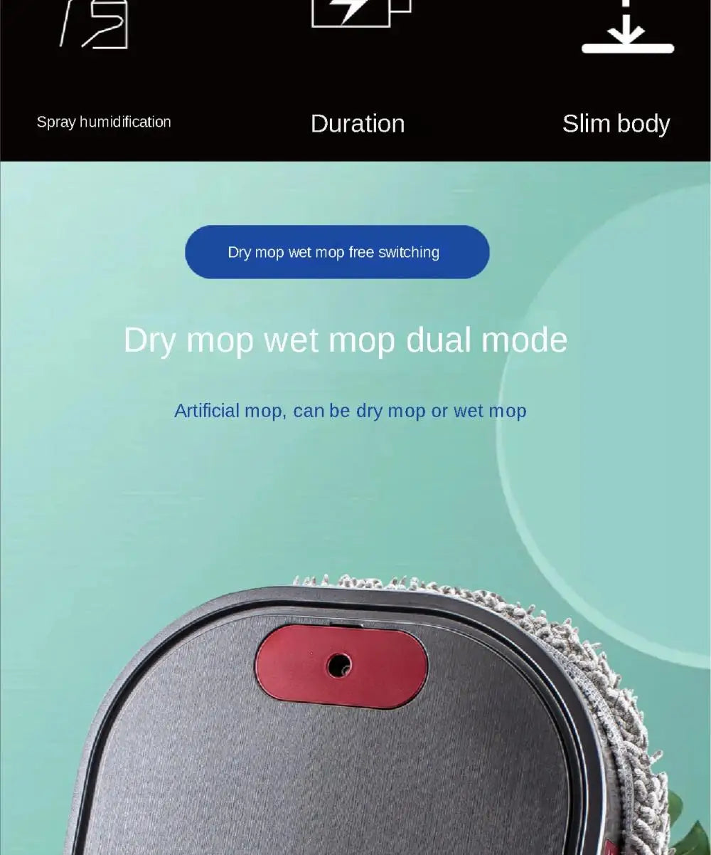 Intelligent Robot 3 in1 Dry Wet Sweep Mop Robot Vacuum Cleaner Rechargeable Smart Mopping Robot Spray Cleaner Home Mopping Robot
