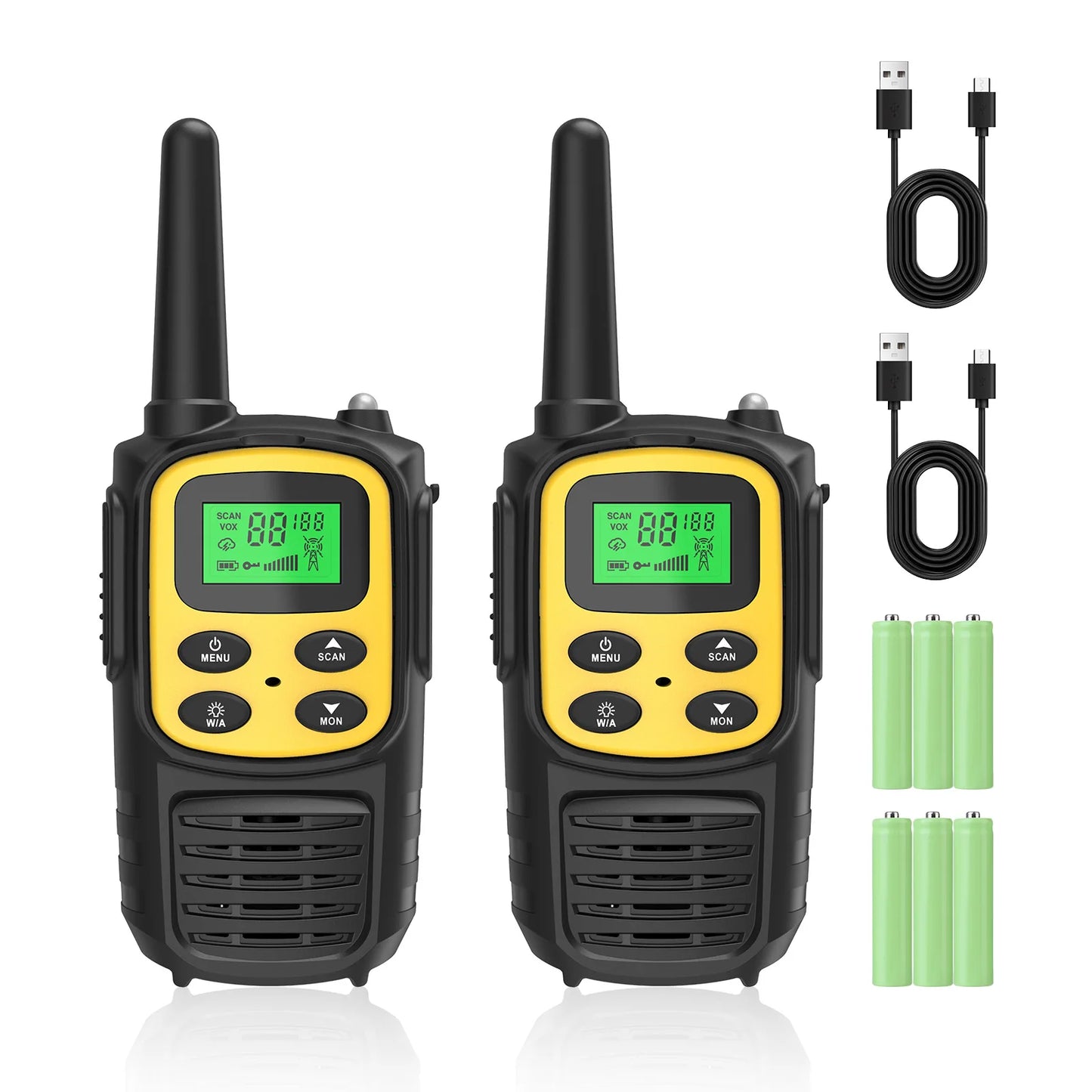 2PCS Mini Walkie Talkie Portable Two-Way Radio UHF Transceiver Set Walkie-talkies Radio Walkie Talkies for Children and Adults