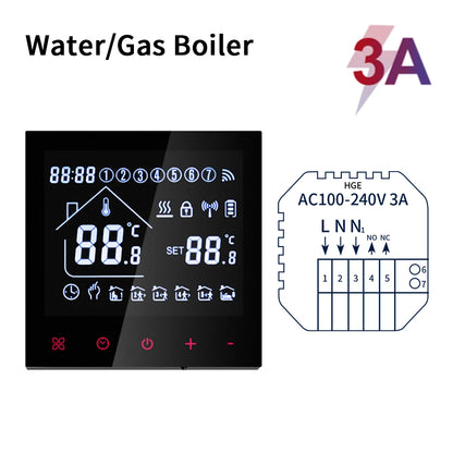 Smart Thermostat Wifi/NO Wifi Tuya Electric Floor Heating Temperature Controller Water/Gas Boiler Smart Life Work With Alexa