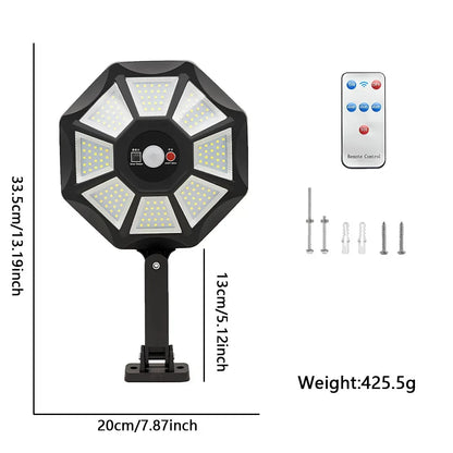 168 LED Solar Lights 12h Lighting Security Flood Lights Outdoor Motion Sensor Waterproof Garden Yard Street Lamp Waterproof