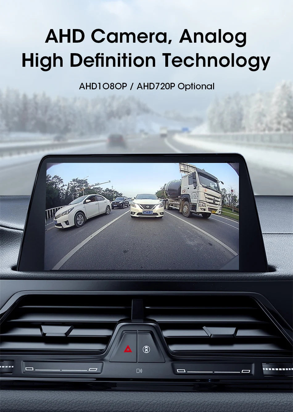 Srnubi AHD 1080P CVBS Night Vision IP68 Waterproof 170 Degree Fish Eye Lens Backup Rear View Camera For Vehicle Monitor Android