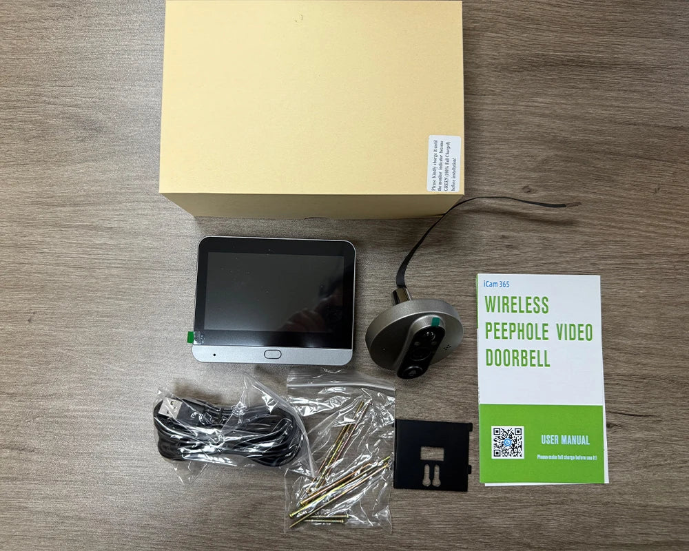 2-Way Talk Smart 3MP WiFi Battery Power Door Bell Magic Cat Eye Peephole Camera PIR FHD Digital Viewer Doorbell 4.3 inch Monitor