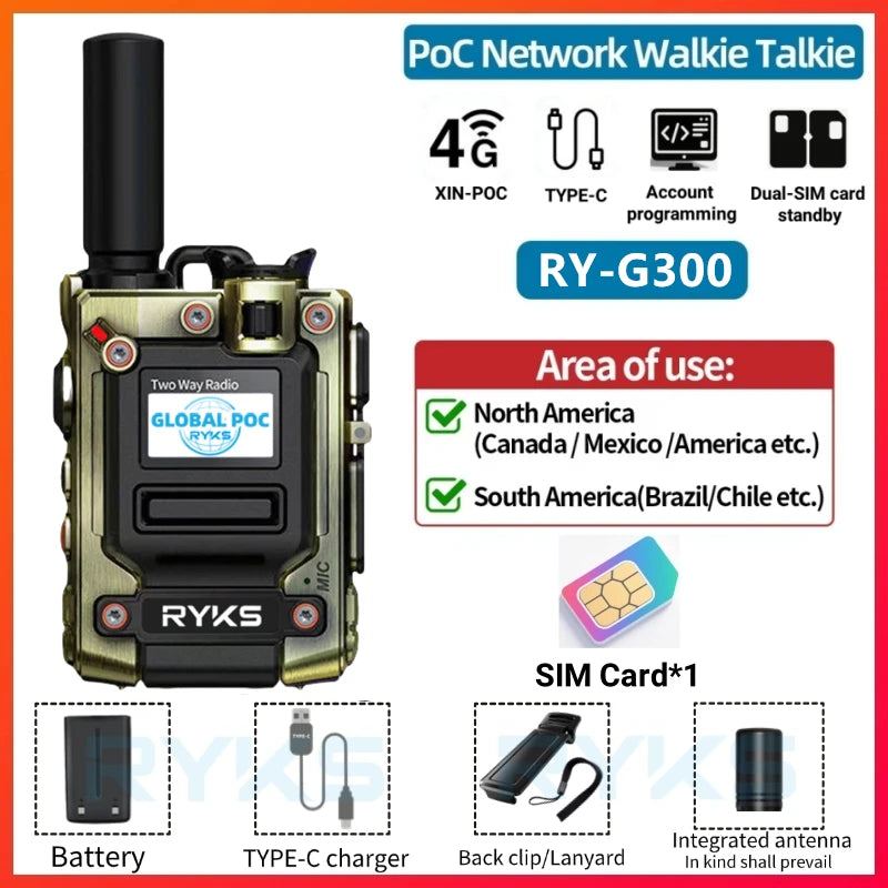 4G Walkie Talkie 5000Km 200 Channels Personalized Names Audio Playback Global Ptt Type C Charger Long Range Ham Two Way Radio