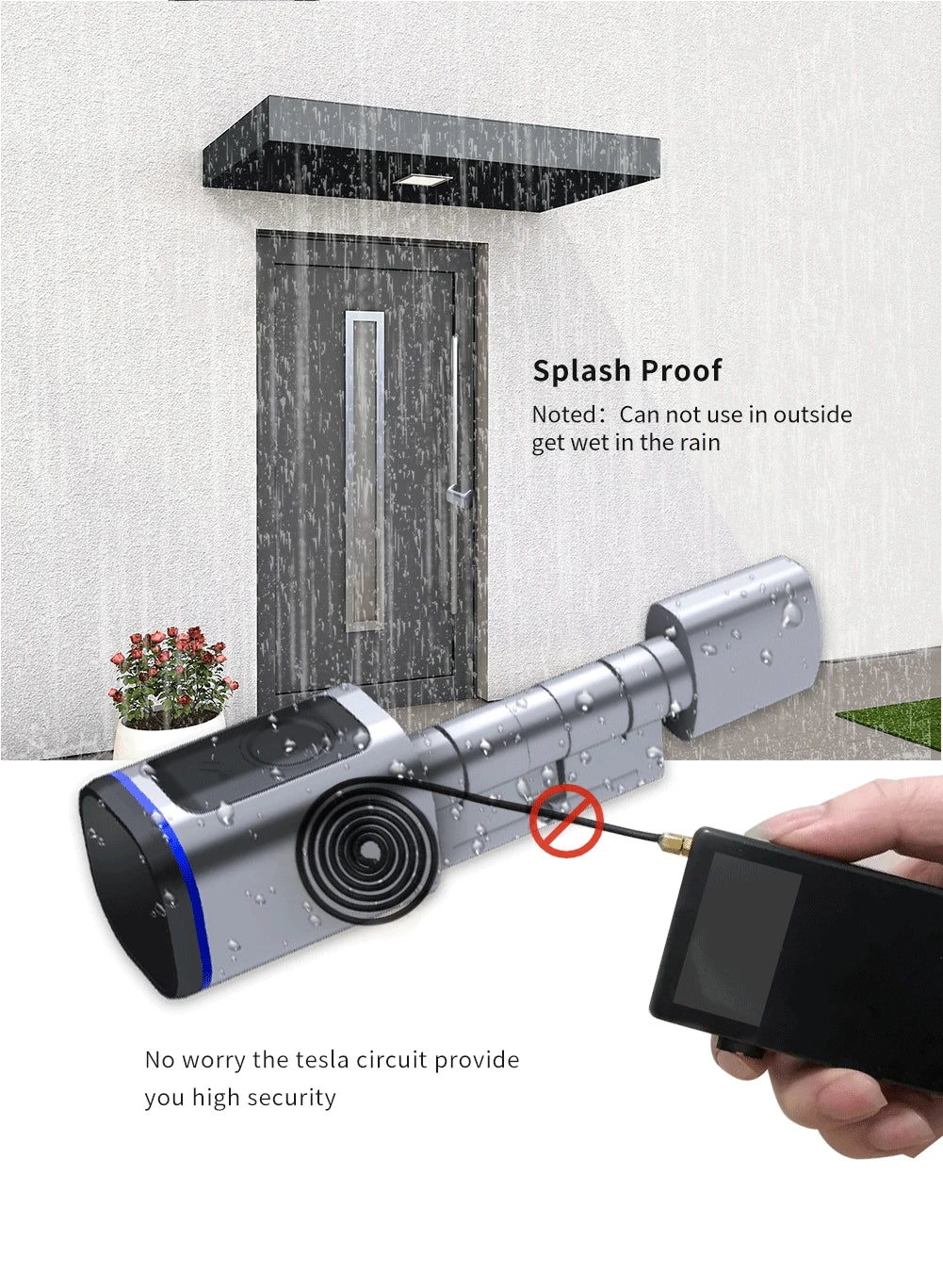 IAooGee L31 smart door lock with IC card/key/fingerprint/application, easy to install, suitable for office and apartment use