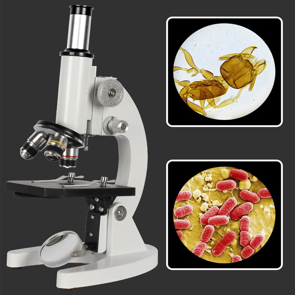 40X-10000X Monocular Optical Biological Microscope Middle School Children Science Experiment Teaching Biology Sperm Microscope