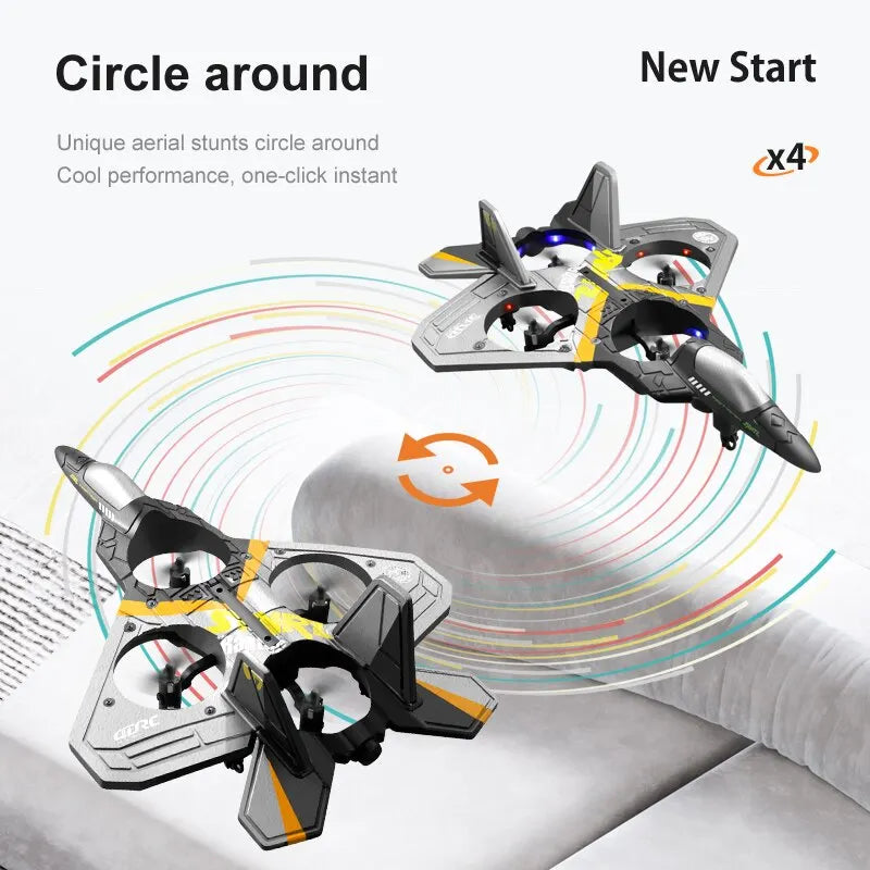 V17 RC Plane 2.4G Radio Control Fighter Hobby Plane Glider Airplane EPP Foam Remote Control Airplane RC Drone Kids Toys