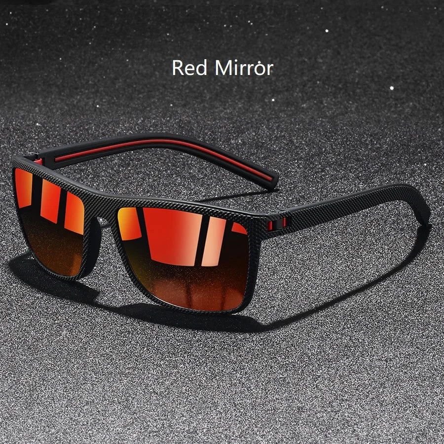 Fashion Vintage Check Pattern Polarized Sunglasses Men Women Classic Driving Fishing Square Sun Glasses Man Retro Eyewear UV400