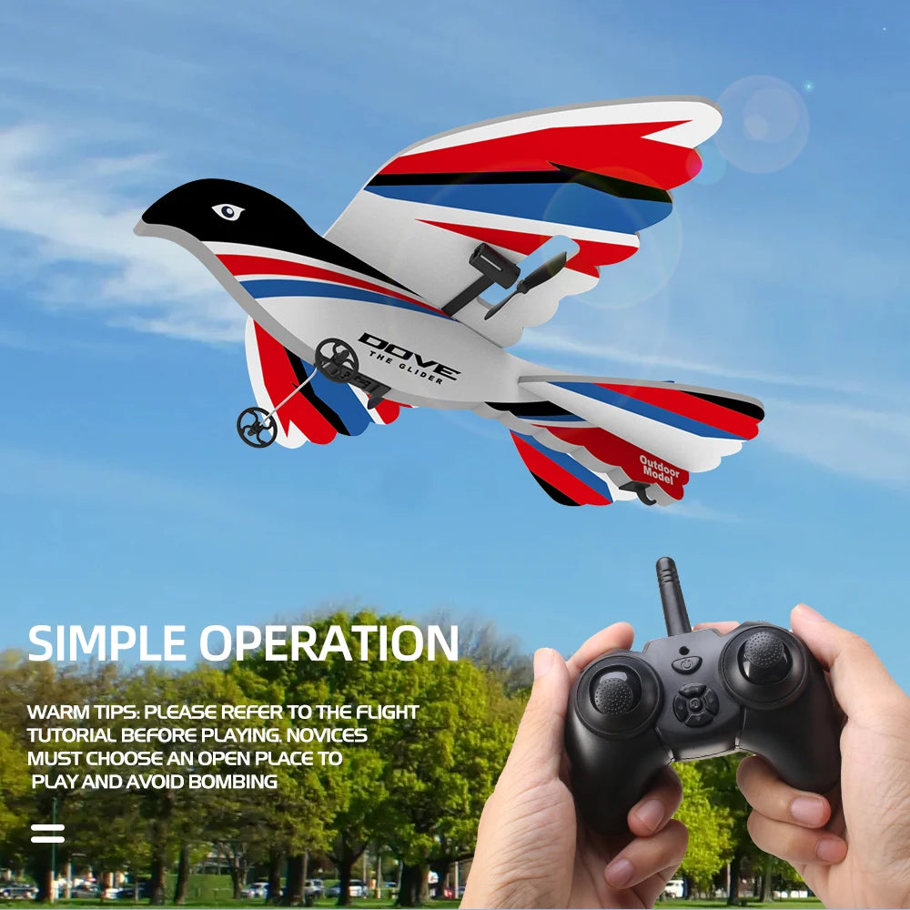 RC Plane, simulation RC fixed-wing glider, 2 channels RC combat aircraft, 2.4G control easy to fly for beginners&adults&boys