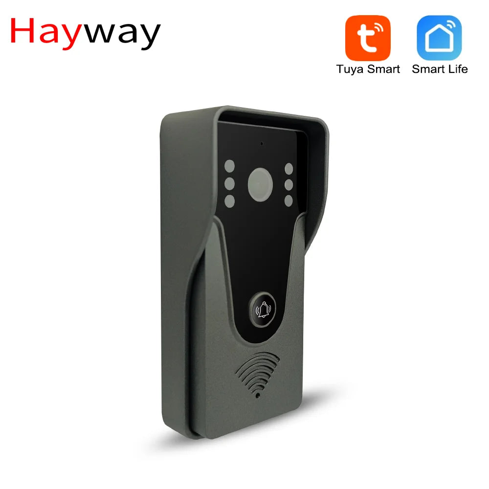 Hayway 4-Wired Video Door Phone Call Panel 1080P Outdoor Door Bell IP65 Waterproof 110° Wide View Angle Lens IR Night Vision