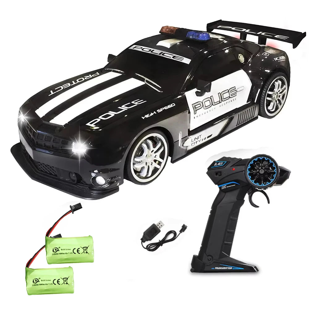 1: 12 Rc Car 2.4G Remote Control Police Cars Models Toy High Speed Radio Controled Machine Off-Road Drift Toys for Boys Kid Gift