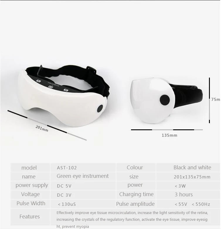 Optics 3D Eye Massager Restore Myopia Glasses EMS Acupressure Eye Care Head Massage Three months to restore 120 degree Vision