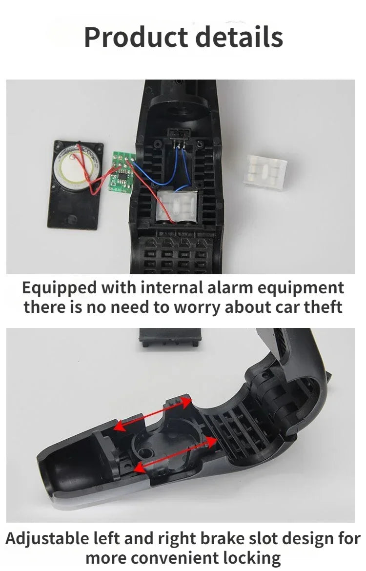 100DB Alarms Sound Motorcycle Handlebar Lock Scooter Electric Vehicle Bicycle Safe Anti-theft Accelerator Brake Lock Padlocks