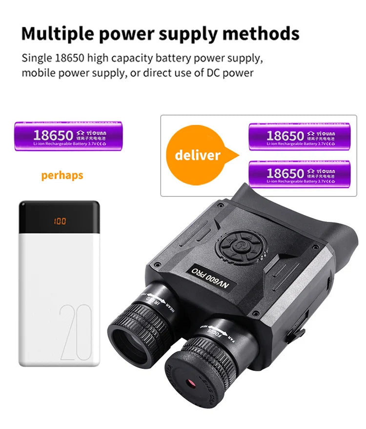 5K Night Vision Binoculars HD Full Dark 500M With Screen Digital Zoom Infrared Goggles Observing Animals Camping Hunting