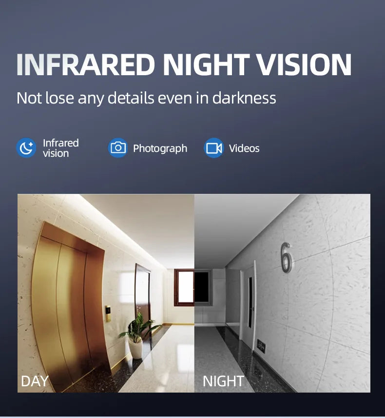 Smart Doorbell Ring Door Camera Infrared Night Viewing WiFi Wireless Video Bell Camera Rechargeable Video Intercom Doorbell