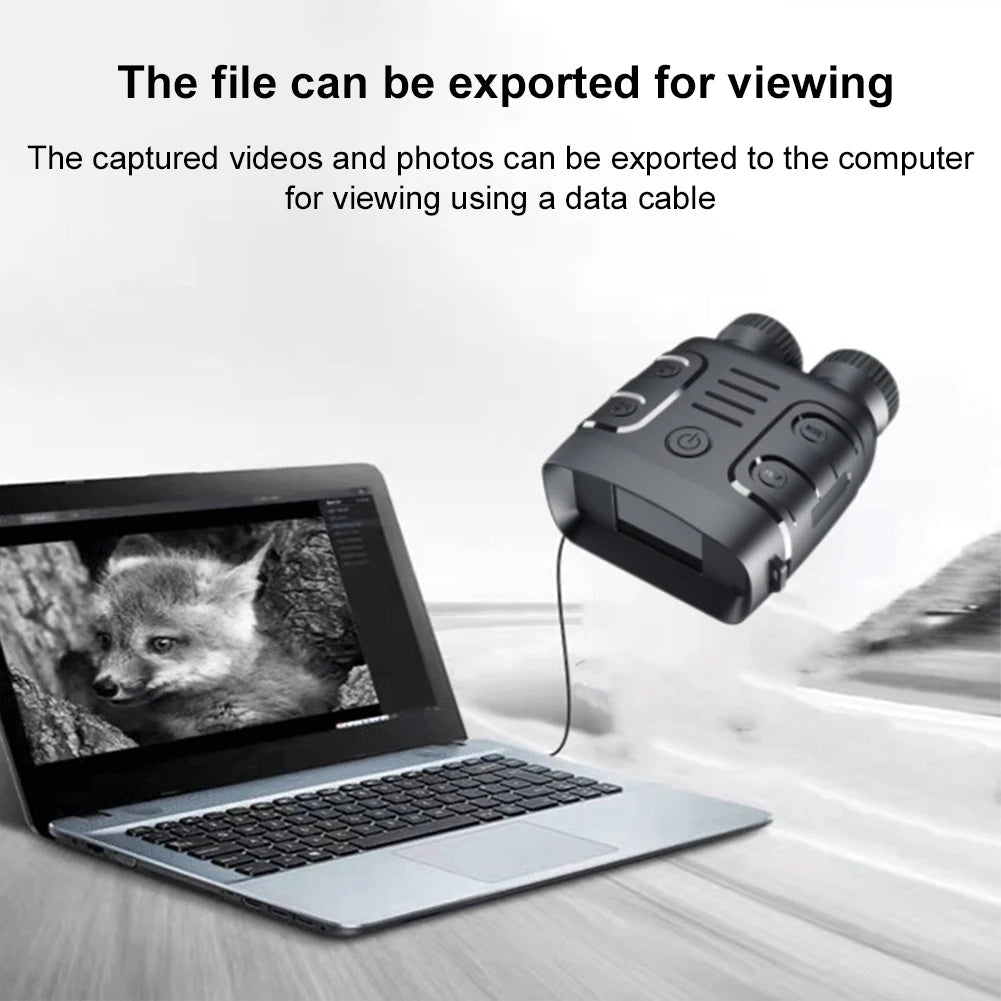 HD 1080P Digital Night Binoculars 300M Full Dark Viewing Distance Night Vision IR Goggles for Saving Camping Photos and Videos