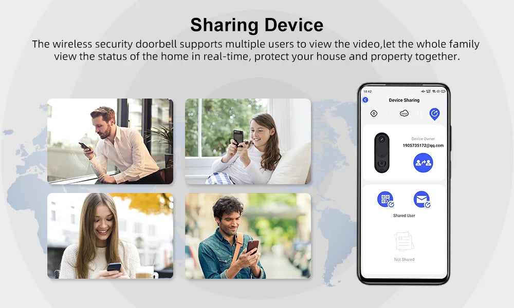 WiFi Video Intercom Outdoor Door bell Camera Smart Home Security Wireless WiFi Doorbell 2-Way Audio Night Vision Doorbell Camera