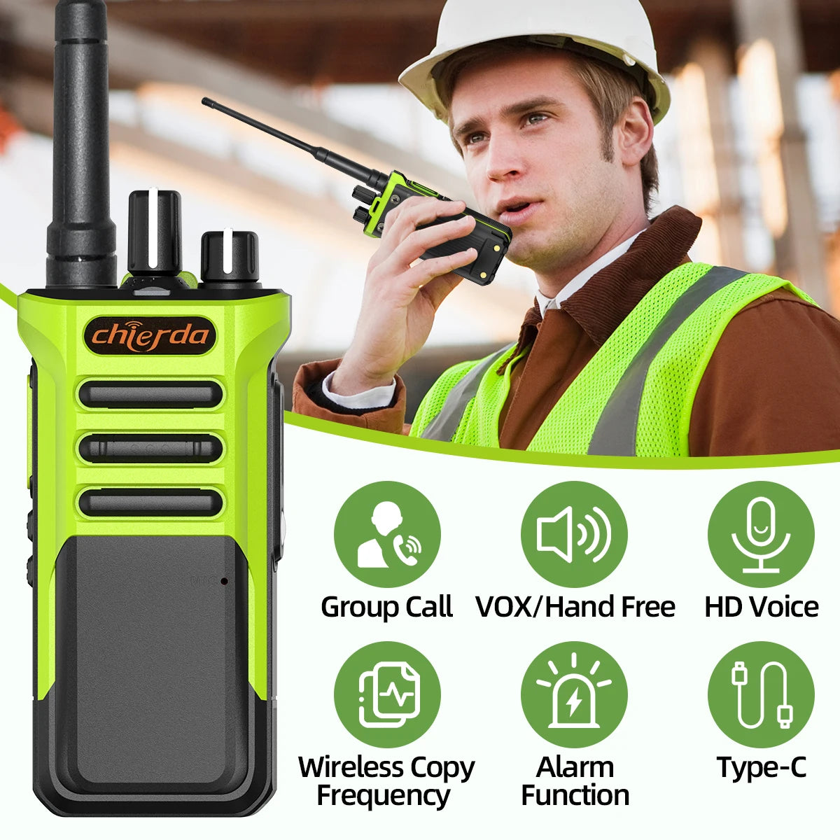 TC-318 Walkie Talkies UHF Group Call Wireless Copy Frequency VOX Support Type-C Two Way Radio for Hunting  BF-1909 UV-32 UV-98