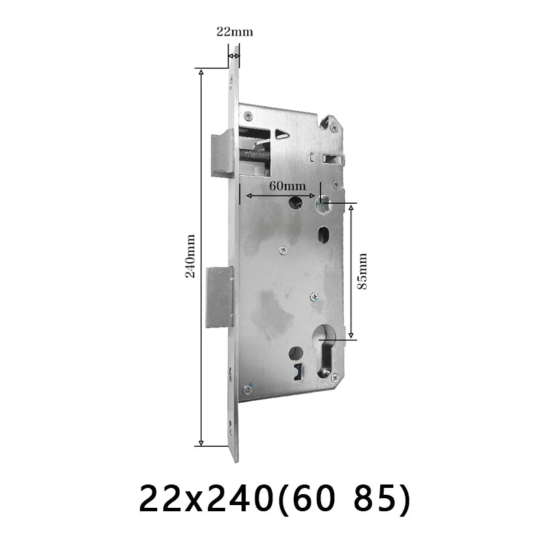 Smart fingerprint lock body special mortise smart lock 5050 125mm-240mm 2585-7085mm 5572 6072 300*6085 lock body